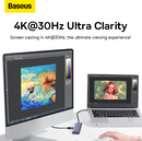 Baseus UltraJoy Series 5-Port HUB AIR Space Greyï¼ˆType-C to HDMI4K@60Hz*1+USB3.0*2+PD*1+RJ45*1ï¼‰