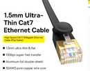 Baseus High Speed CAT7 10Gigabit Ethernet Cable (Flat Cable)0.5m Cluster Black