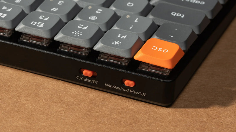 Keychron K1M-B3 80% Brown Switch RGB Black QMK/VIA Low Profile Gateron Wireless Mechanical  Keyboard