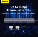 Baseus UltraJoy Series 5-Port HUB AIR Space Greyï¼ˆType-C to HDMI4K@60Hz*1+USB3.0*2+PD*1+RJ45*1ï¼‰