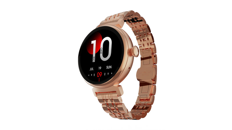 HiFuture Aura, outdoor bluetooth calling smartwatch, 1.04" AMOLED Display,  Rose Gold