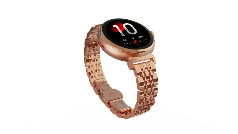 HiFuture Aura, outdoor bluetooth calling smartwatch, 1.04" AMOLED Display,  Rose Gold