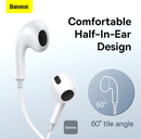 Baseus Encok Type-C Lateral In-Ear Wired Earphone C17 White