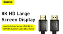 Baseus High Definition Series HDMI 8K to HDMI 8K Adapter Cable 5m Black