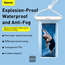 OS-Baseus AquaGlide Waterproof Phone Pouch with Cylindrical Slide Lock Moon White