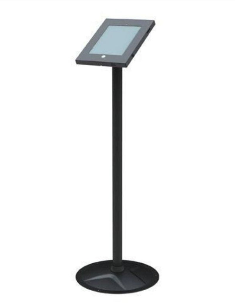 Bracom Anti-Theft Secure Enclosure Floor Stand for  iPad 2,3,4,Air &Air 2 - Black