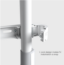 Bracom Easel Studio TV Floor Stands (Metal & Wood) up to 40kg Matte Black & Walnut