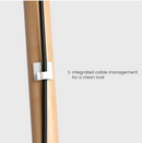 Bracom Easel Studio TV Floor Stands (Metal & Wood) up to 40kg Matte Black & Walnut