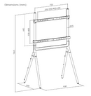 Bracom Easel Studio TV Floor Stands (Metal & Wood) up to 40kg Matte Black & Walnut