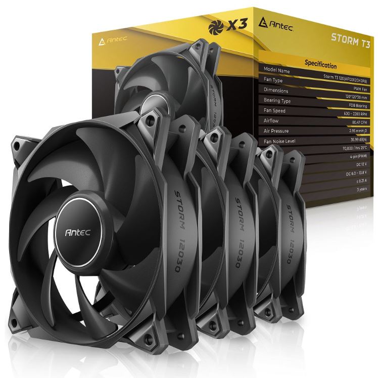 Antec Storm T3 120 3pks 30mm FDB fan