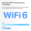 Mercusys Halo H60X AX1500 Whole Home Mesh WiFi 6 System - 2 Pack