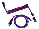 Keychron Premium Purple Coiled Straight Aviator Cable