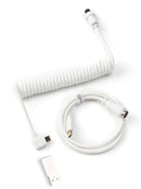 Keychron White Coiled Angled Aviator Type-C Cable