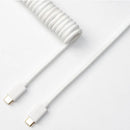 Keychron White Coiled Straight Aviator Type-C Cable