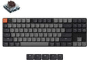 Keychron K1X-H3, K1 Version 6, 80% layout, Low Profile Brown Switch,  Black, Hot Swap, QMK, White Backlight, Wireless Keyboard