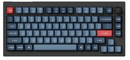 Keychron V1M-D3 75% Brown Switch RGB Backlit Carbon Black QMK/VIA Gateron Wireless Mechanical with Knob Keyboard