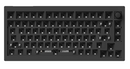 Keychron V1M-Z4 75% Barebone, RGB, Carbon Black QMK/VIA Wireless Mechanical with Knob Keyboard