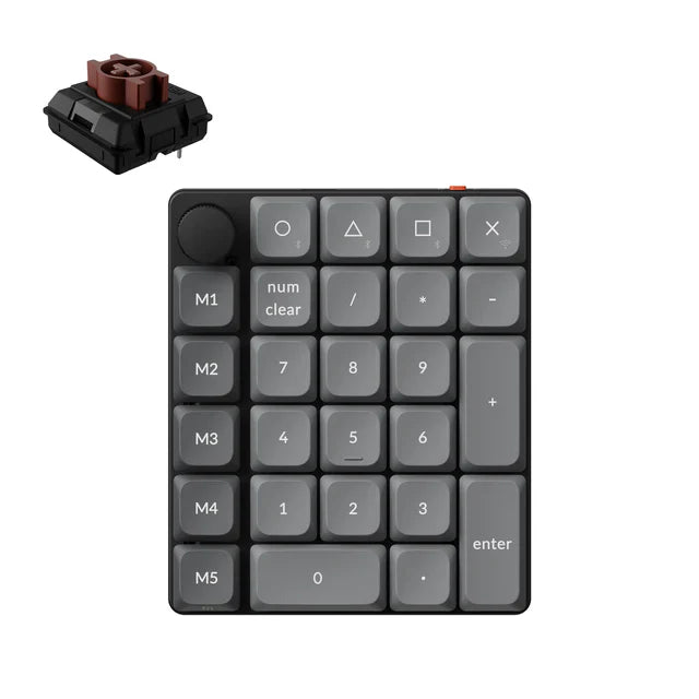 Keychron K0 Max QMK Wireless RGB Backlight Hot-Swap Keychron Milk POM Switch Brown  Number Pad