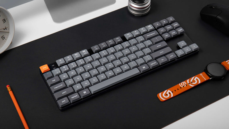 Keychron K1M-B3 80% Brown Switch RGB Black QMK/VIA Low Profile Gateron Wireless Mechanical  Keyboard