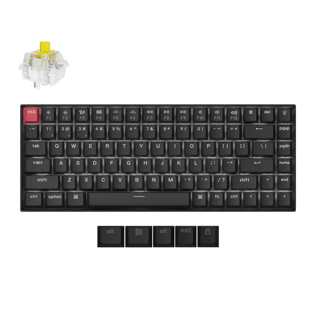 Keychron K2X-A4, 75% layout, QMK, White Backlight, Super Switch Banana, Wireless Mechanical Keyboard