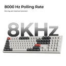 Keychron Q6 Ultra 8K Wireless White Silk POM Switch BROWN Custom Mechanical Keyboard