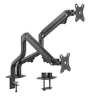 Bracom Dual Monitor Pipe-Shaped Counterbalance Spring-Assisted Monitor Arm