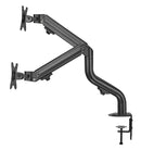 Bracom Dual Monitor Pipe-Shaped Counterbalance Spring-Assisted Monitor Arm