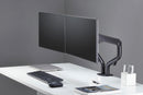Bracom Dual Monitor Pipe-Shaped Counterbalance Spring-Assisted Monitor Arm