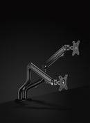 Bracom Dual Monitor Pipe-Shaped Counterbalance Spring-Assisted Monitor Arm