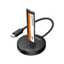 mbeat H1 USB 3.2 Gen2 10Gbps M.2 NVMe & SATA SSD Mini Dock Black