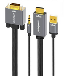 mbeat ToughLink 1.8m HDMI to VGA Cable with USB Power & 3.5mm Audio