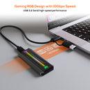 mbeat USB-C/A 10Gbps RGB M.2 NVMe & SATA SSD Enclosure