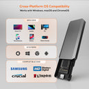 mbeat USB-C/A 10Gbps RGB M.2 NVMe & SATA SSD Enclosure