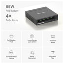 Mercusys MS105GP, 5-Port Gigabit Desktop Switch with 4-Port PoE+