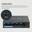 Mercusys MS105GP, 5-Port Gigabit Desktop Switch with 4-Port PoE+