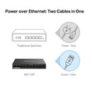 Mercusys MS110P, 10-Port 10/100Mbps Desktop Switch with 8-Port PoE+