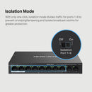 Mercusys MS110P, 10-Port 10/100Mbps Desktop Switch with 8-Port PoE+