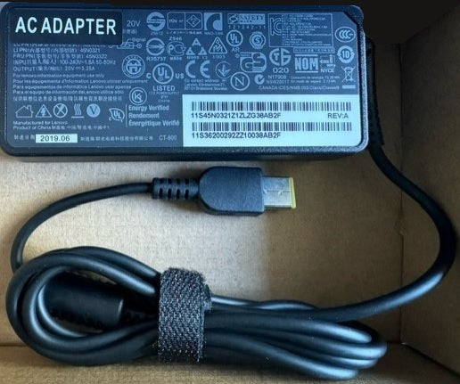 Lenovo ADLX65NCC3A 20V 3.25A 65W Power Adapter.Tip Square with pin inside 10.5mm