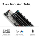 Keychron Q1 Ultra 8K Wireless Black Silk POM Switch BANANA Custom Mechanical Keyboard