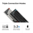 Keychron Q3 Ultra 8K Wireless White Silk POM Switch BROWN Custom Mechanical Keyboard