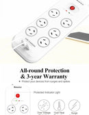 Huntkey SAC607 6 Outlet Surge Protected Powerboard with Two powered USB ports (2.4 AMP Combined)
