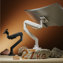 Future-Proof Heavy-Duty Gas Spring Monitor Arm white for Heavy and Oversized 24"~57" Monitors
