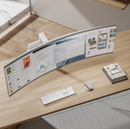 Future-Proof Heavy-Duty Gas Spring Monitor Arm white for Heavy and Oversized 24"~57" Monitors