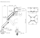 Future-Proof Heavy-Duty Gas Spring Monitor Arm white for Heavy and Oversized 24"~57" Monitors