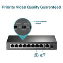 TP-Link TL-SF1009P 9-Port 10/100 Mbps Desktop Switch with 8-Port PoE+