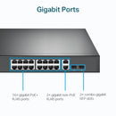 TP-Link 18-Port Gigabit Rackmount  Switch with 16-Port PoE+