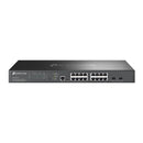 TP LINK JetStream 16-Port 2.5GBASE-T and 2-Port 10GE SFP+ L2+ Managed Switch with 8-Port PoE+ by Omada SDN