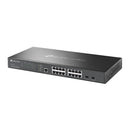 TP LINK JetStream 16-Port 2.5GBASE-T and 2-Port 10GE SFP+ L2+ Managed Switch with 8-Port PoE+ by Omada SDN