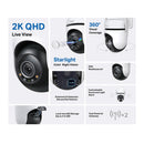 TP-Link Tapo C520WS Outdoor Pan/Tilt Security Wi-Fi Camera, 2k, 1080P, 360 horizontal & 130 vertical , Power : AC Adapter