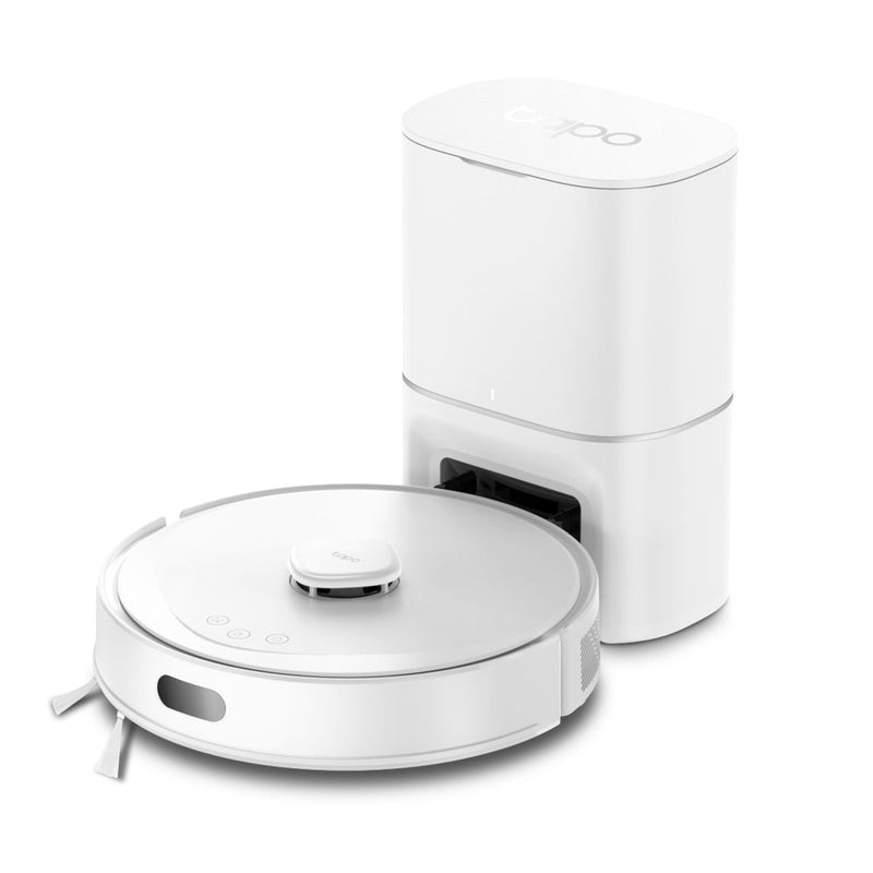 TP-Link Tapo RV30 Max Plus White, 5300Pa Hyper Suction Robot Vacuum & Mop + Smart Auto-Empty Dock